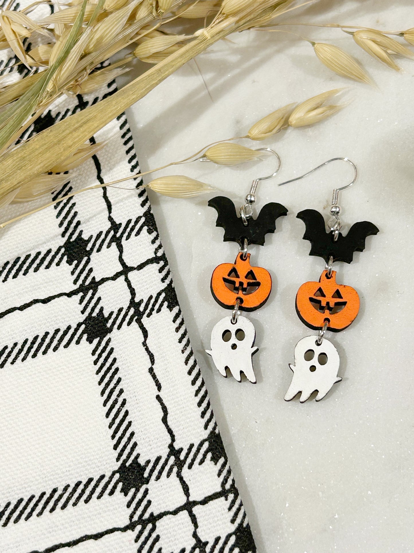 Halloween Wood Earings
